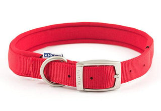 Ancol Padded Nylon Black Adjustable Buckle Dog Collar 45-65
