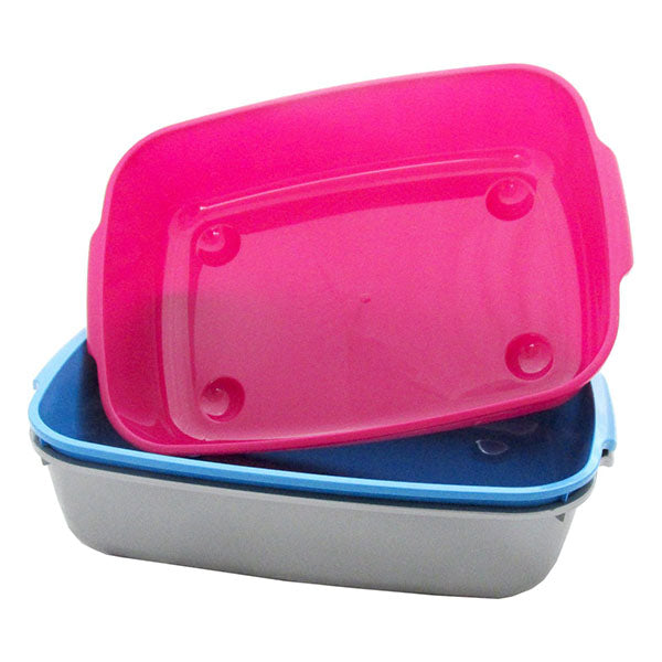Coloured Plastic Litter Tray Large 40x30x9 cm